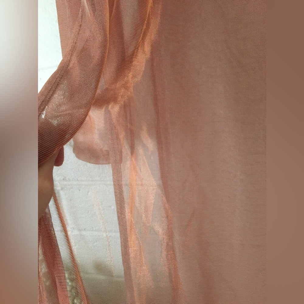 Elegant Sheer metallic copper overlay Dress - Picture 6 of 9